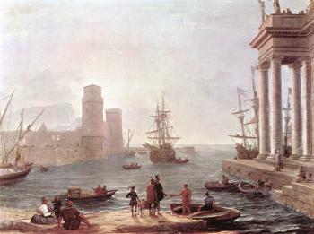 尅勞德 洛朗 Port Scene with the Departure of Ulysses from the Land of th 尅勞德 洛朗 Port Scene with the Departure of Ulysses from the Land of th